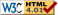 W3C HTML 4.01 Logo